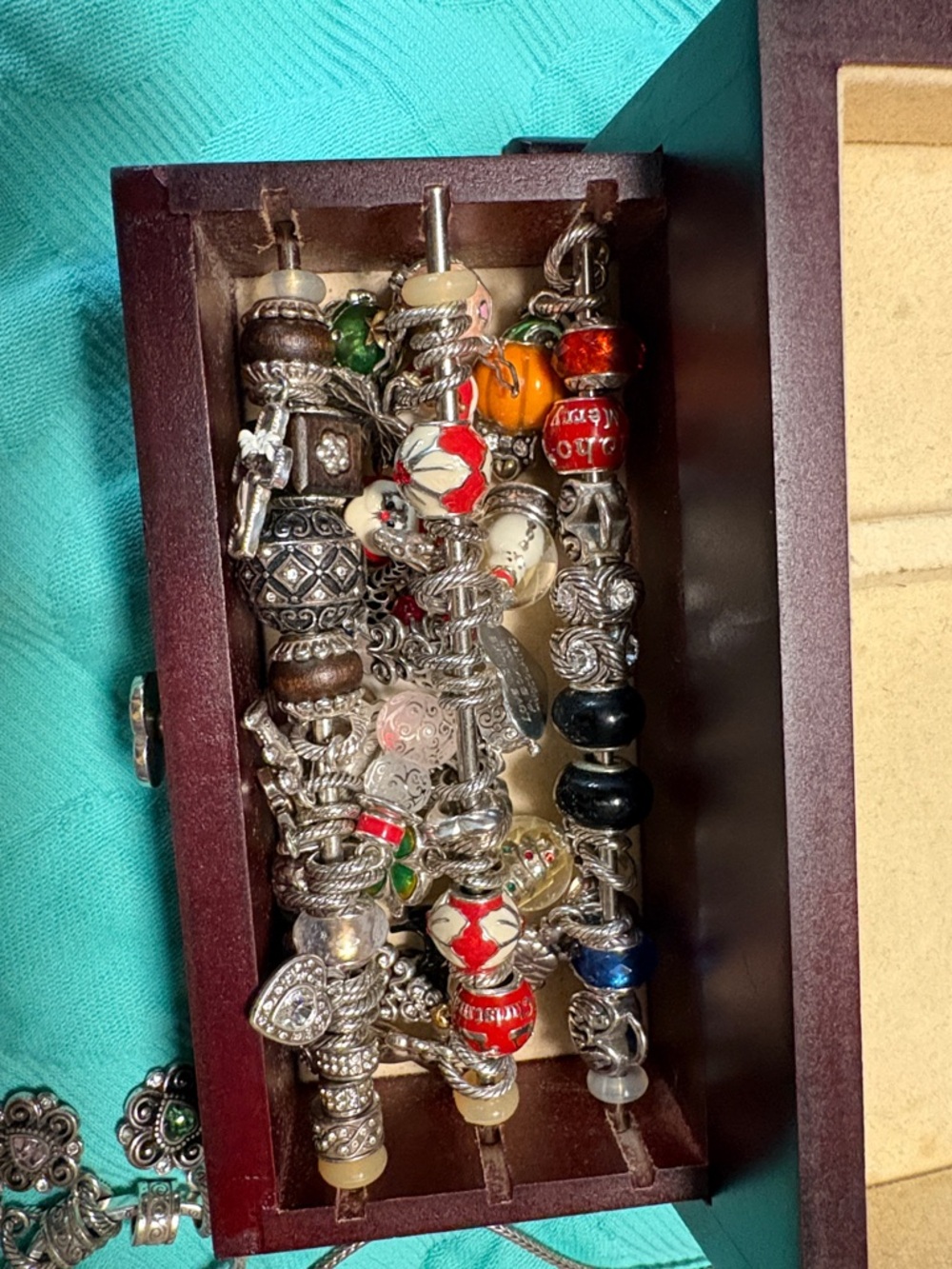 Brighton Charm Bracelet Lot and 20+ earring set plus 60 charms firm thanks. - Picture 5 of 17